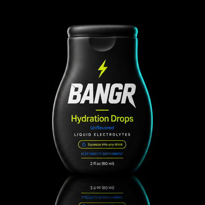 BANGR Hydration Drops 60 ml squeeze-flaska mot svart bakgrund
